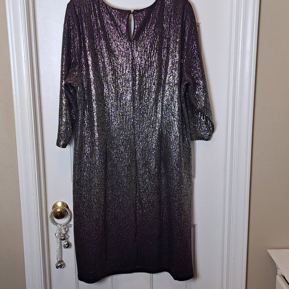 Lane Bryant Sparkle Purple Dress-Size 18/20 - Picture 2 of 4